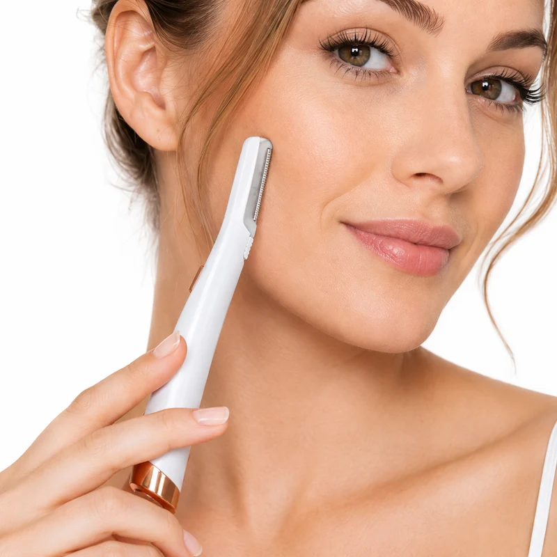 Ladies Shaver for Face with LED and 6 Replacement Heads