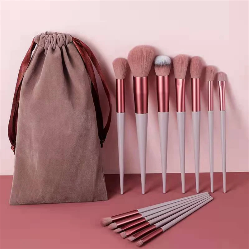 Soft Makeup Brushes - 13-Piece Set for Face, Eyes, Lips