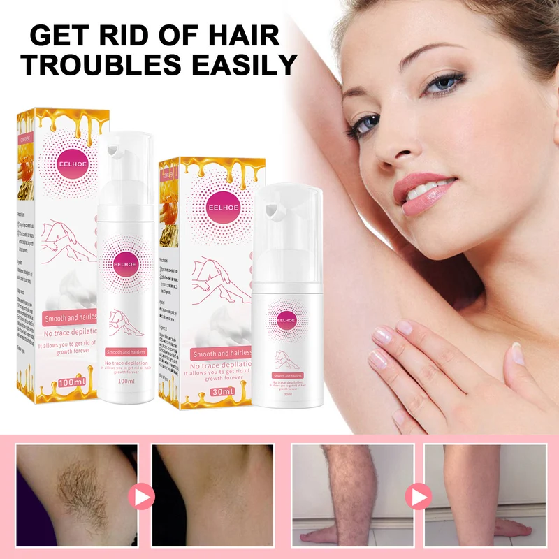 Hair Removal Spray with 30ml and 100ml Pack Options Set