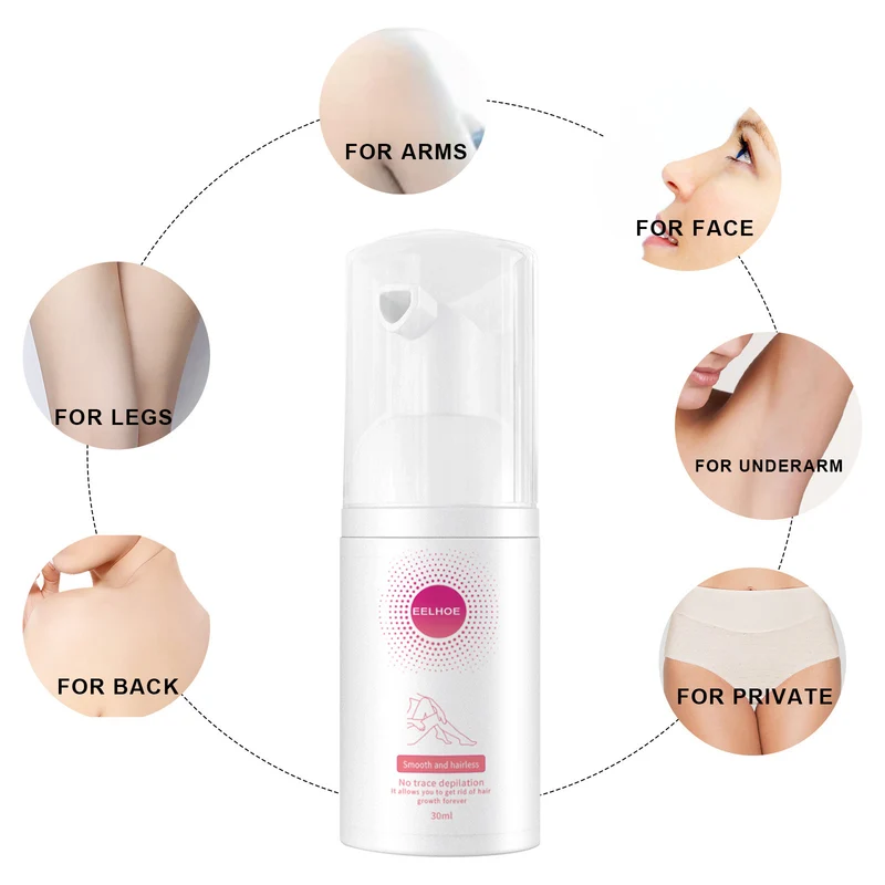 Hair Removal Spray with 30ml and 100ml Pack Options Set