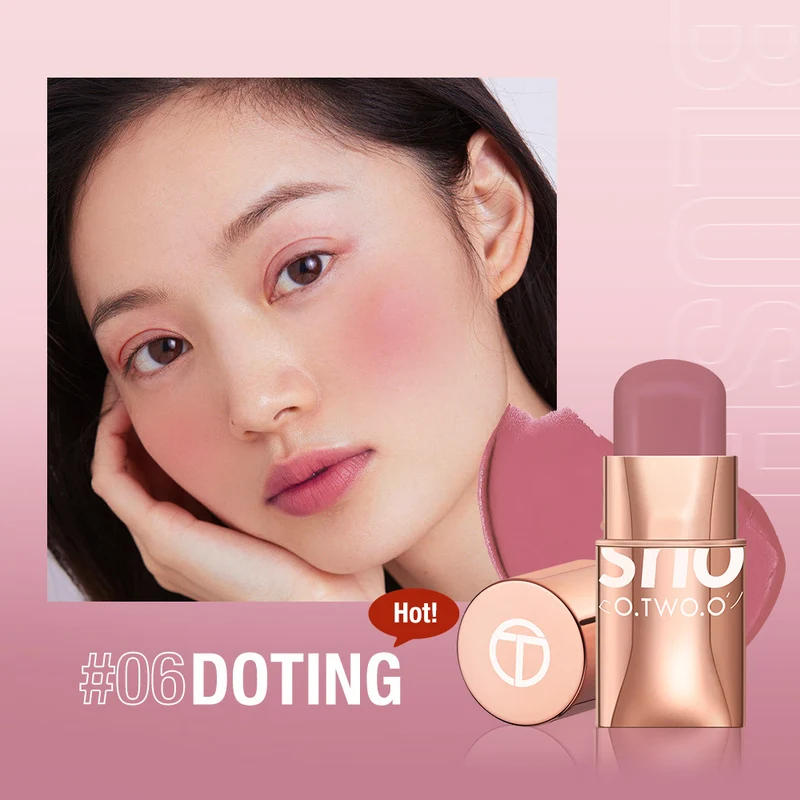 Blush Stick with Six Cream Shade Options for Makeup Use