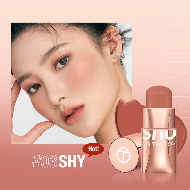 Blush Stick with Six Cream Shade Options for Makeup Use