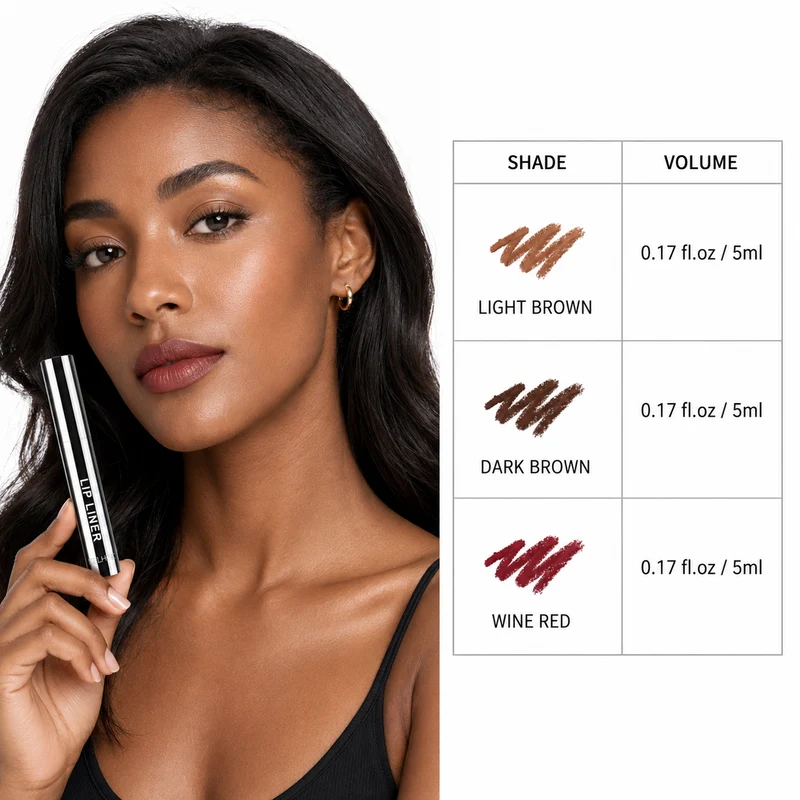 Waterproof Lip Liner for Precise All-Day Lip Definition