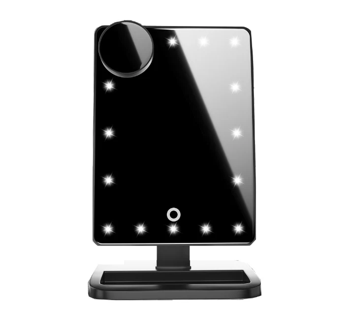 Touch Screen Makeup Mirror - 20 LED, 10X with Bluetooth