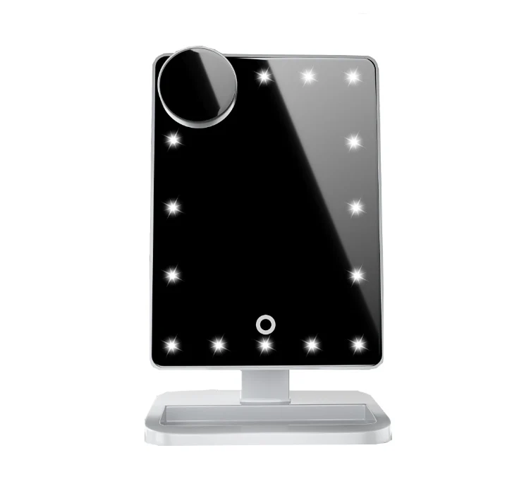 Touch Screen Makeup Mirror - 20 LED, 10X with Bluetooth