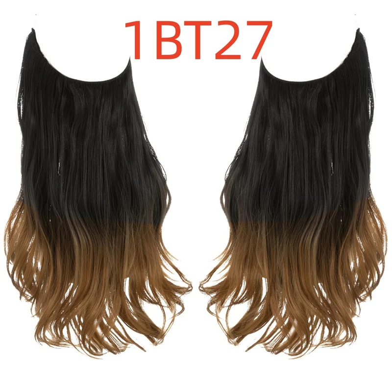 Long Curly Fish Line Wig – Heat-Resistant Fiber