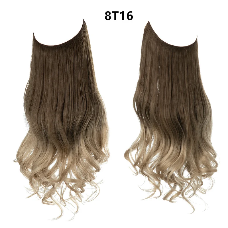 Long Curly Fish Line Wig – Heat-Resistant Fiber