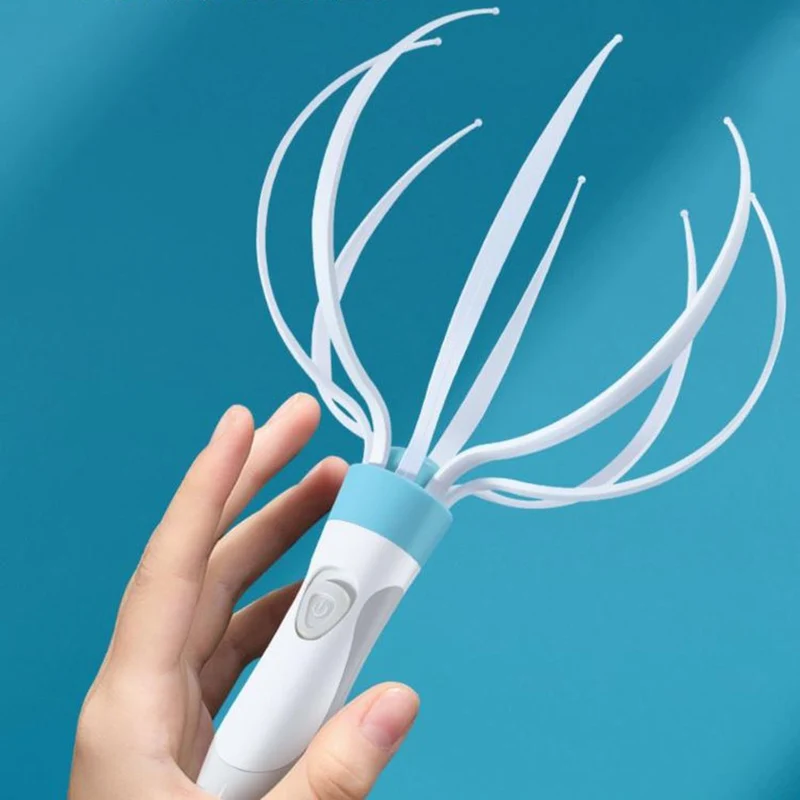Electric Scalp Massager with 8 Flexible Claw Tips - USB