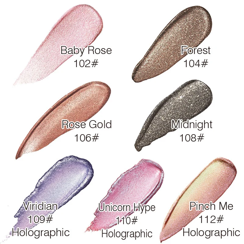 PHOERA Liquid Eyeshadow with 8 Metallic Shimmer Options