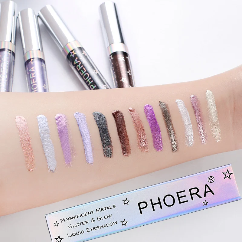 PHOERA Liquid Eyeshadow with 8 Metallic Shimmer Options