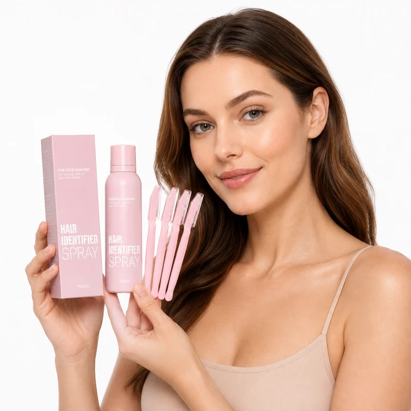 Hair Identifier Spray for Face Shaving and Dermaplaning