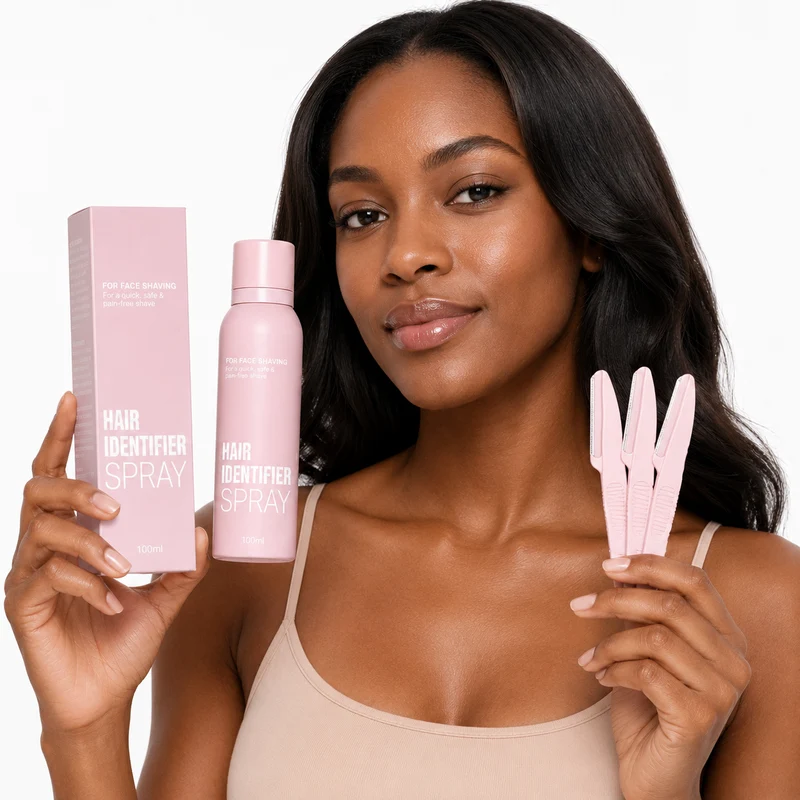 Hair Identifier Spray for Face Shaving and Dermaplaning