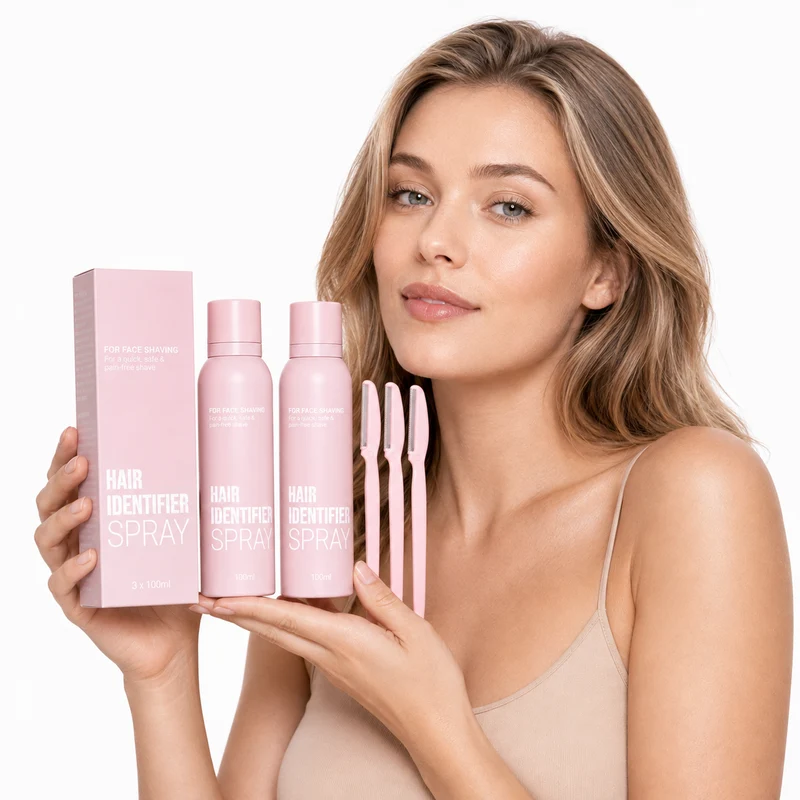 Hair Identifier Spray for Face Shaving and Dermaplaning