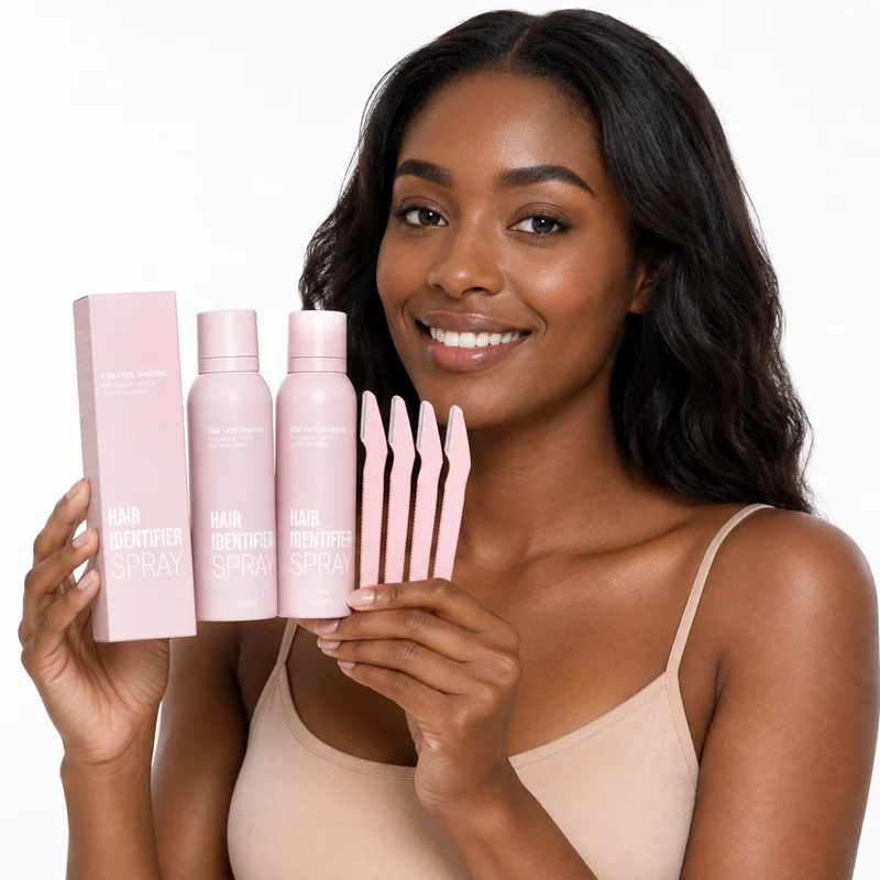 Hair Identifier Spray for Face Shaving and Dermaplaning