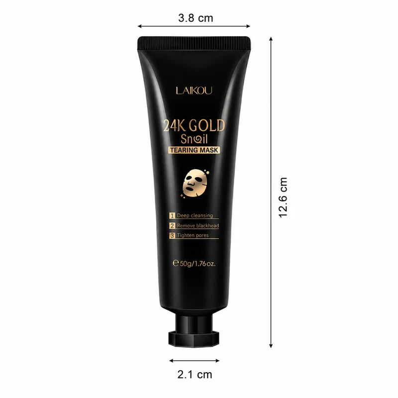 Peel Off Face Mask Gold Snail Hydrating 50g Glow Kit XL