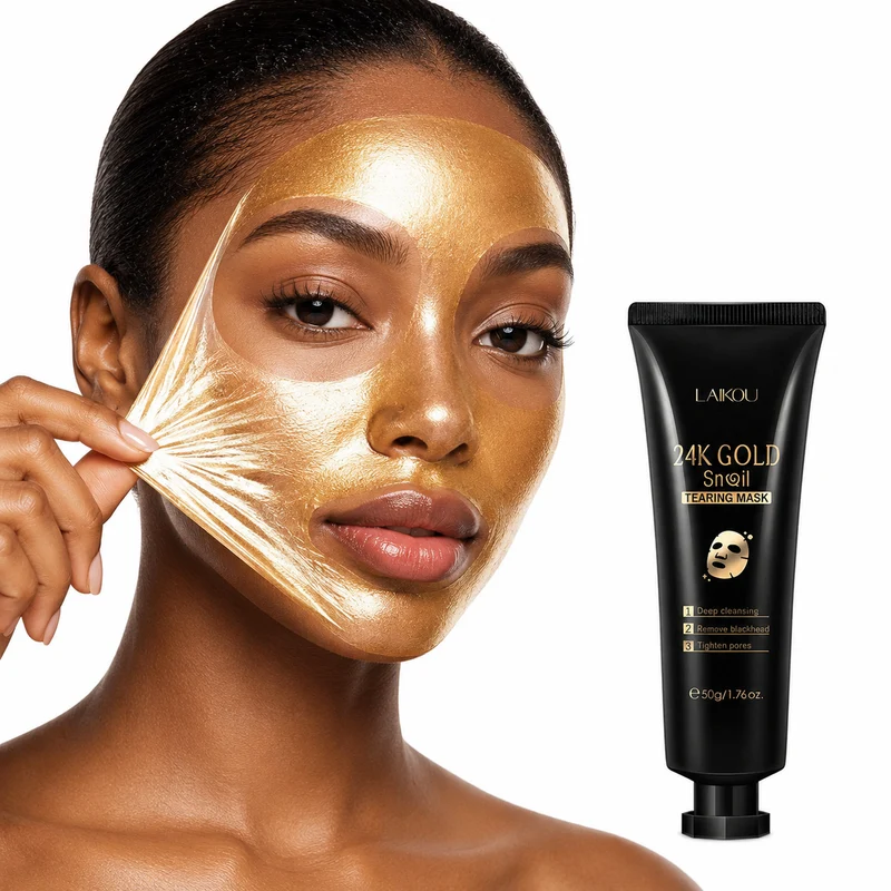 Peel Off Face Mask Gold Snail Hydrating 50g Glow Kit XL