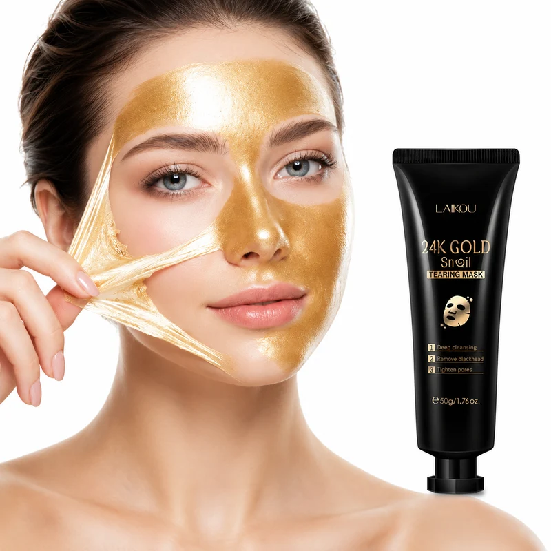 Peel Off Face Mask Gold Snail Hydrating 50g Glow Kit XL