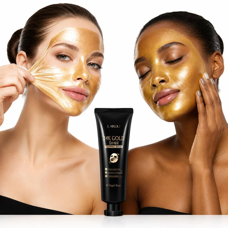 Peel Off Face Mask Gold Snail Hydrating 50g Glow Kit XL