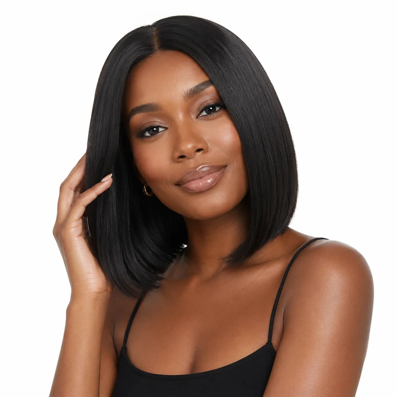 Short Bob Wig - Sleek Style for Black Women Daily Wears