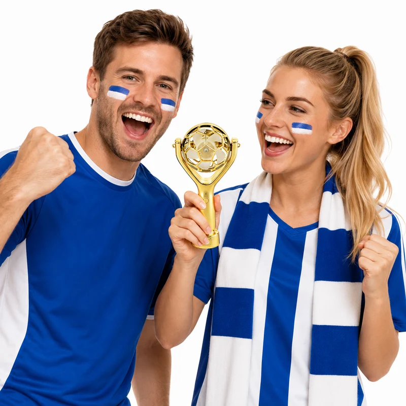 Rechargeable Handheld Fan Gold Cup Football Stadium Fan