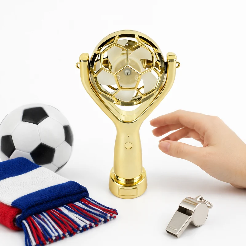 Rechargeable Handheld Fan Gold Cup Football Stadium Fan