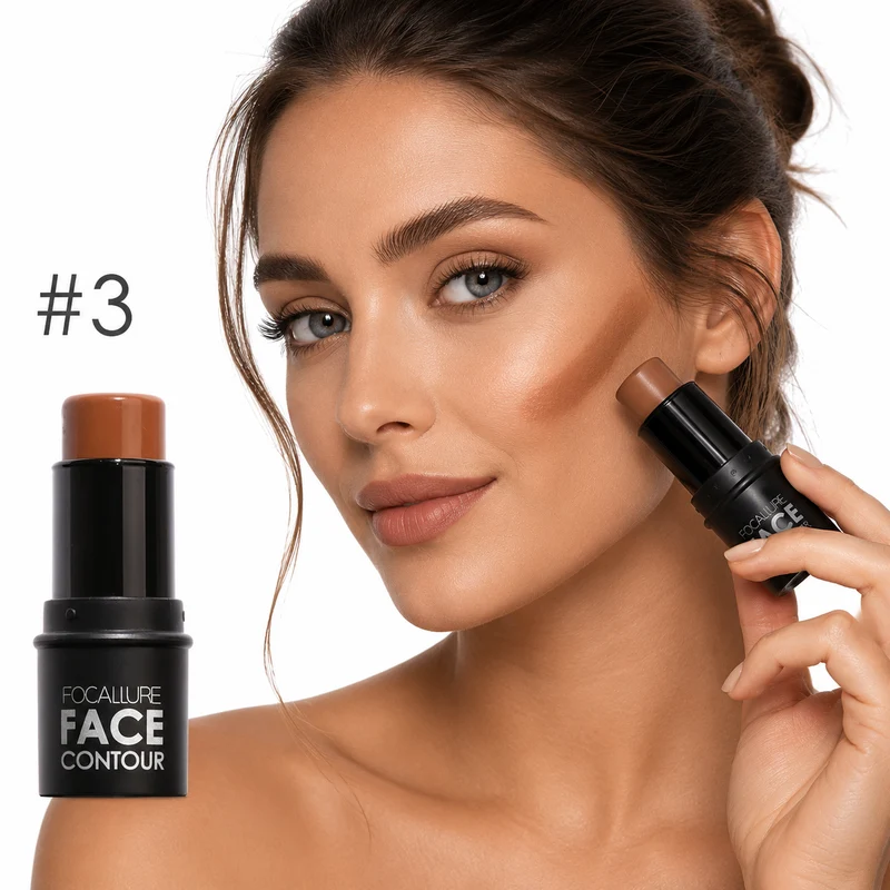 Face Contour Stick Duo with Highlighter Makeup Glow Set