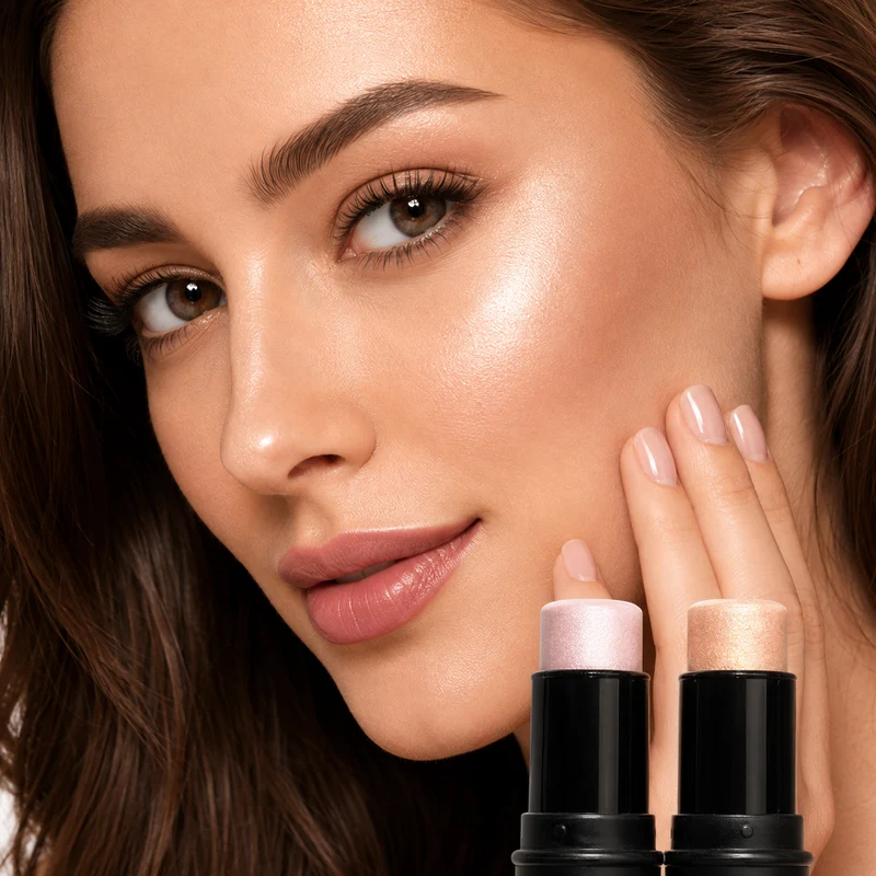 Face Contour Stick Duo with Highlighter Makeup Glow Set