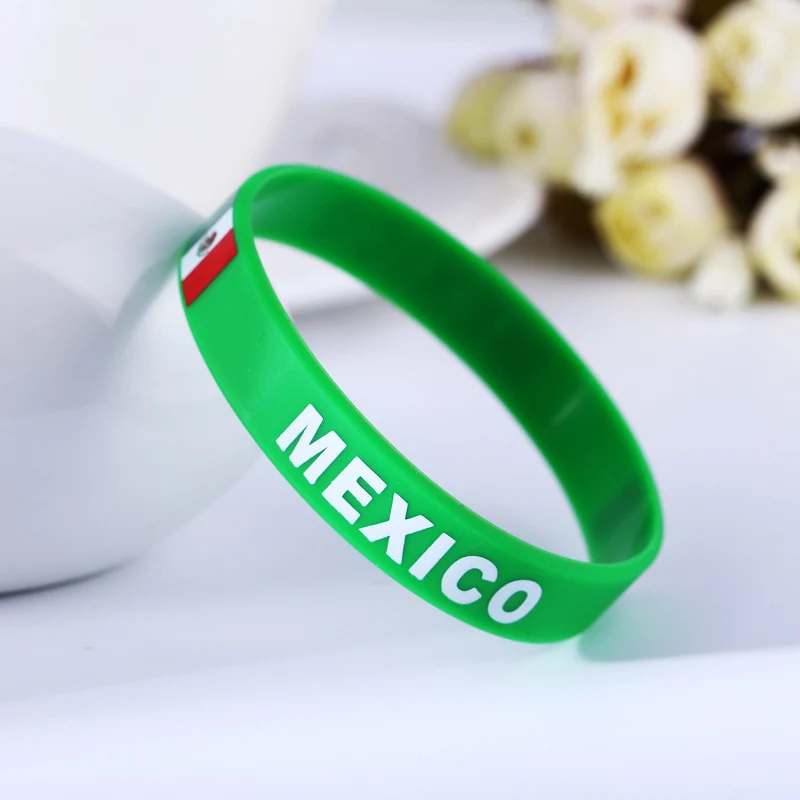 Football Wrist Bands - Country Flag Silicone Bracelets!