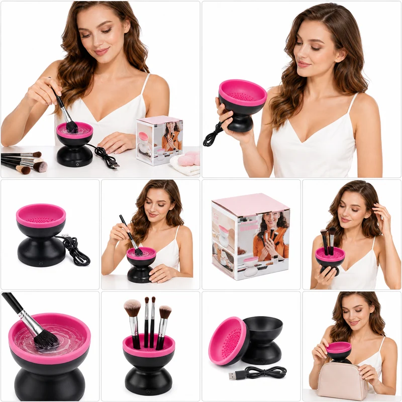 Makeup Brush Cleaner Machine Portable USB