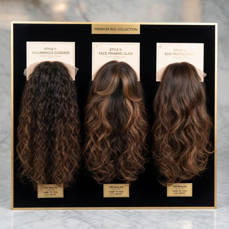 Long Curly Wig With Bangs - 60-65cm Big Waves for Women