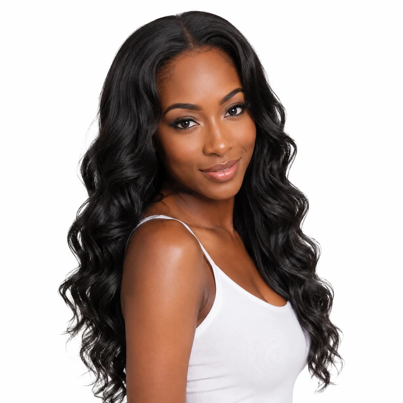 Body Wave Human Hair Bundles - Full Natural Black Weave