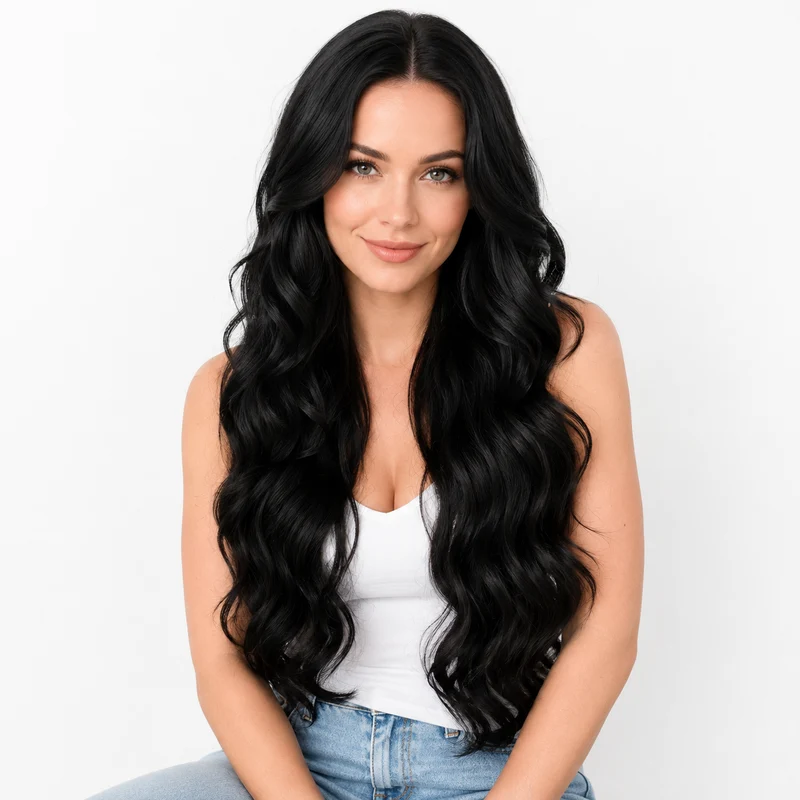 Body Wave Human Hair Bundles - Full Natural Black Weave