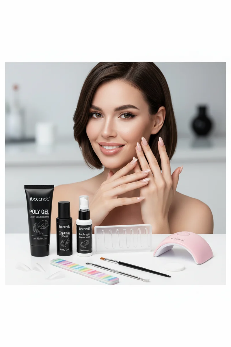 Poly Gel Nail Kit for DIY Nail Extensions at Home Salon