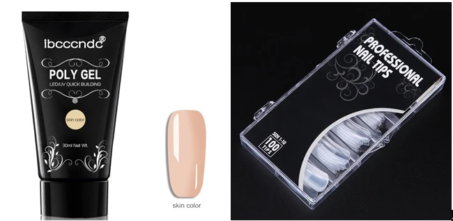 Poly Gel Nail Kit for DIY Nail Extensions at Home Salon