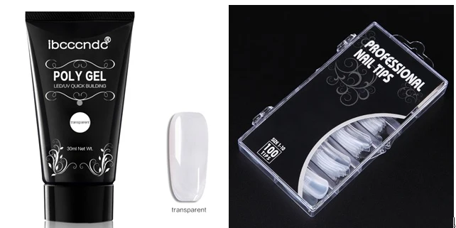 Poly Gel Nail Kit for DIY Nail Extensions at Home Salon