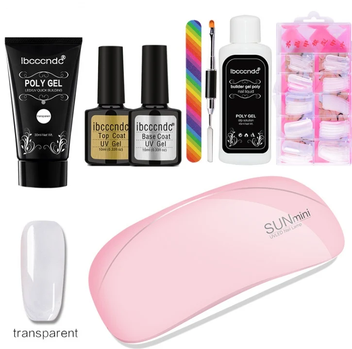 Poly Gel Nail Kit for DIY Nail Extensions at Home Salon