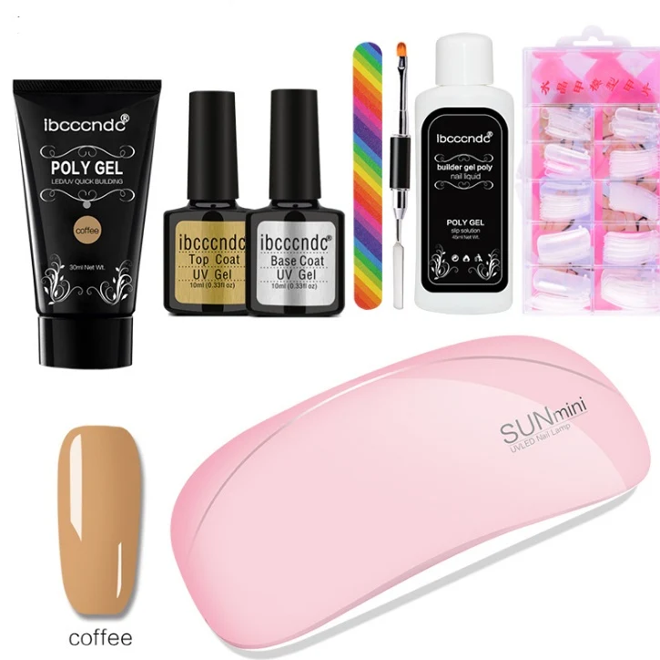 Poly Gel Nail Kit for DIY Nail Extensions at Home Salon
