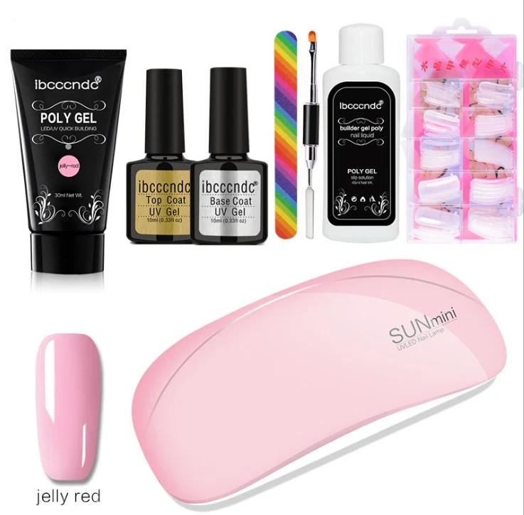Poly Gel Nail Kit for DIY Nail Extensions at Home Salon