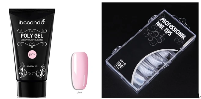 Poly Gel Nail Kit for DIY Nail Extensions at Home Salon