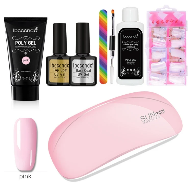 Poly Gel Nail Kit for DIY Nail Extensions at Home Salon