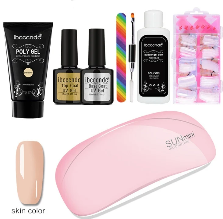 Poly Gel Nail Kit for DIY Nail Extensions at Home Salon