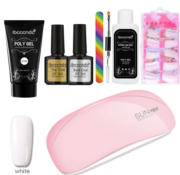 Poly Gel Nail Kit for DIY Nail Extensions at Home Salon