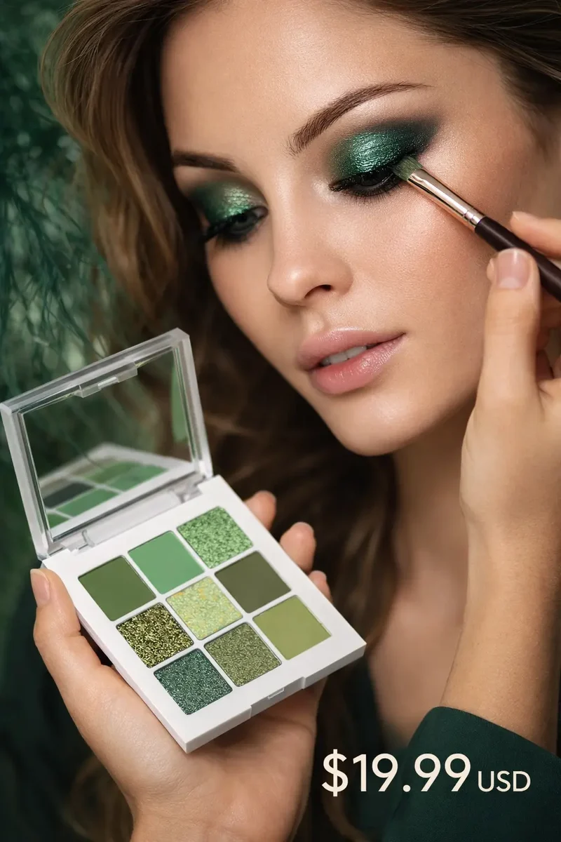 Green Eyeshadow Palette - Rich Pigment All Day Wear