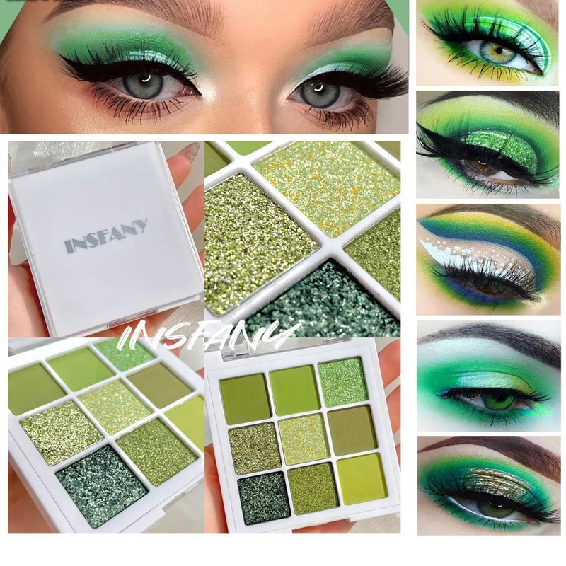 Green Eyeshadow Palette - Rich Pigment All Day Wear