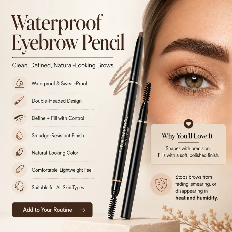 Waterproof Eyebrow Pencil for Clean, Defined Brow Looks