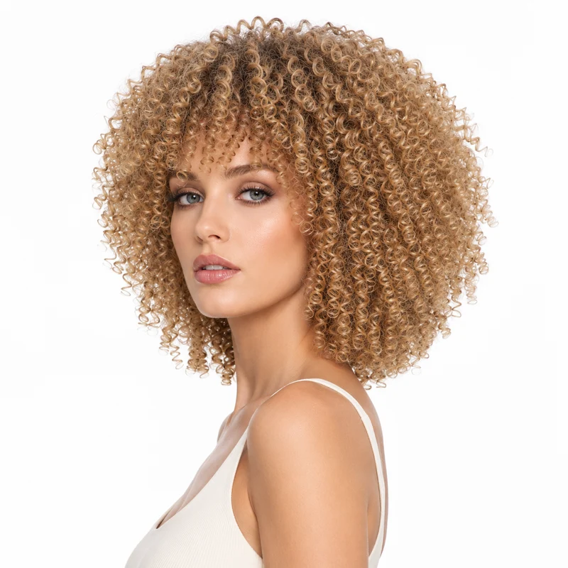 Short Curly Wig for Women - 14 Inch Refined Curl Styles