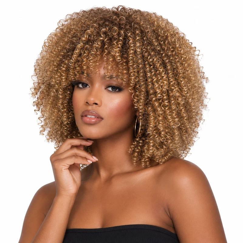 Short Curly Wig for Women - 14 Inch Refined Curl Styles