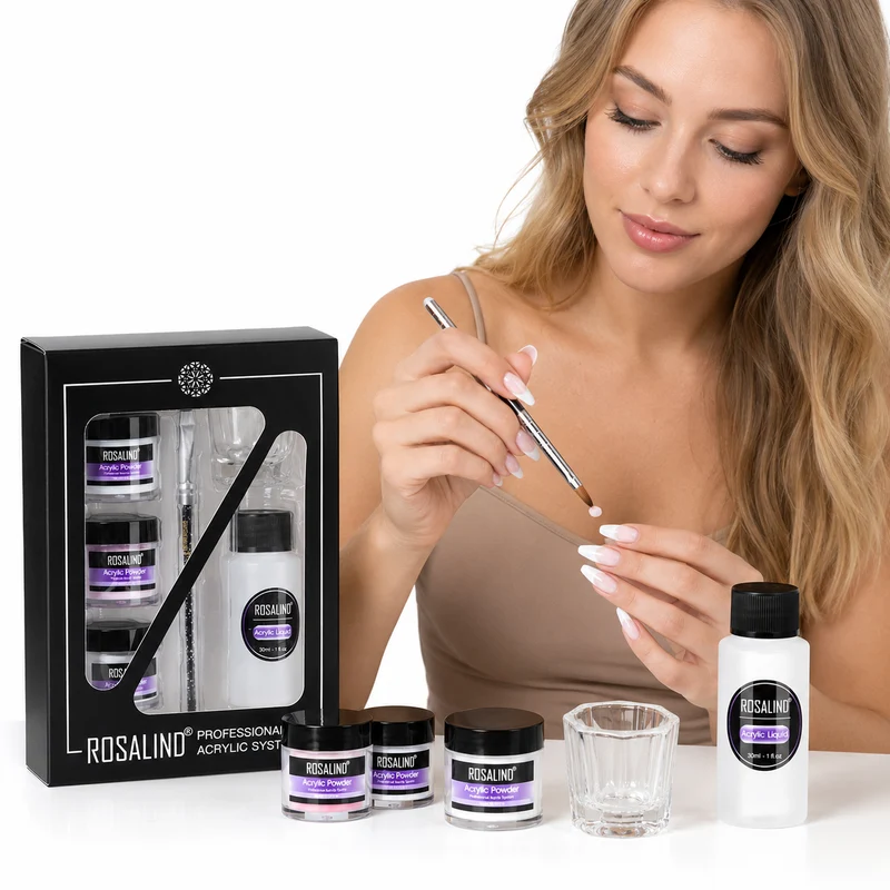 Acrylic Nail Kit for Extensions and 3D Nail Art at Home