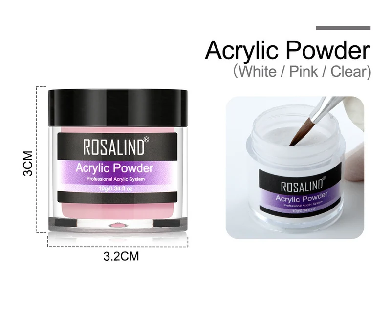 Acrylic Nail Kit for Extensions and 3D Nail Art at Home
