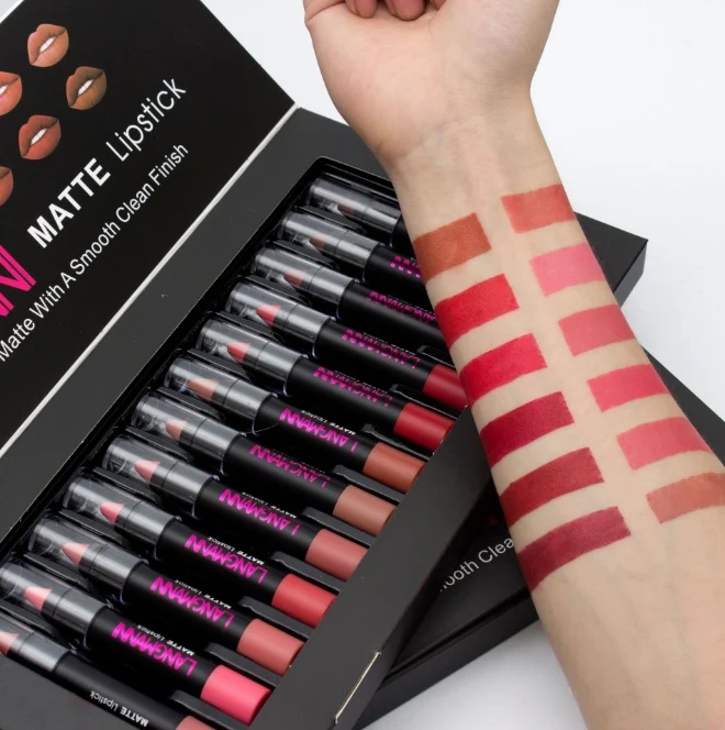 Matte Lipstick Waterproof Long-lasting – 12-Color Set